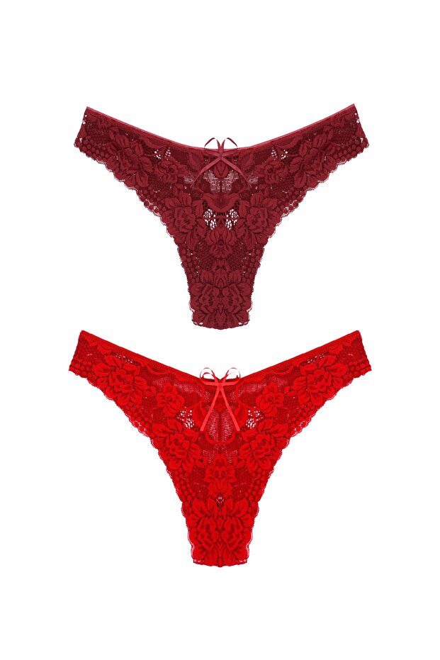 2-Piece Full Lace Brazilian Women's Panties