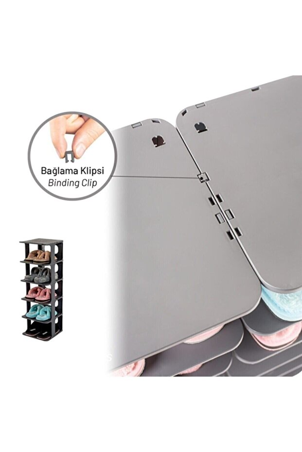 Gray Shoe Rack Organizer - 3