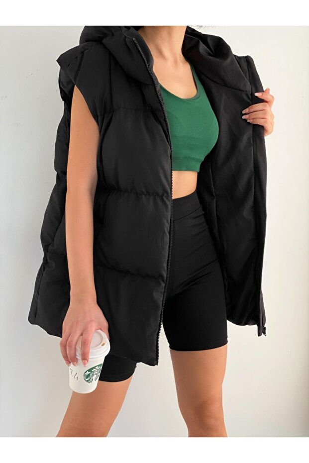 Women's Oversize Hooded Vest