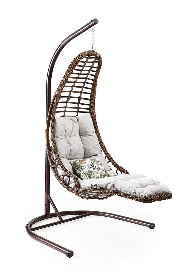 Bodrum Tek Kişilik,sentetik Poli Üretan Rattan Bahçe, Balkon Ve Ev Salıncağı A.kahve - 1