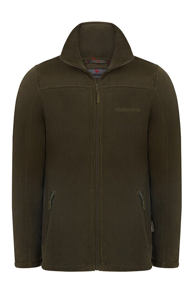 Men's Khaki Thermal Fleece Coat