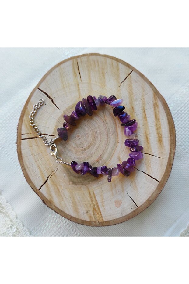 Natural Amethyst Stone Purple Broken Stone Women's Bracelet