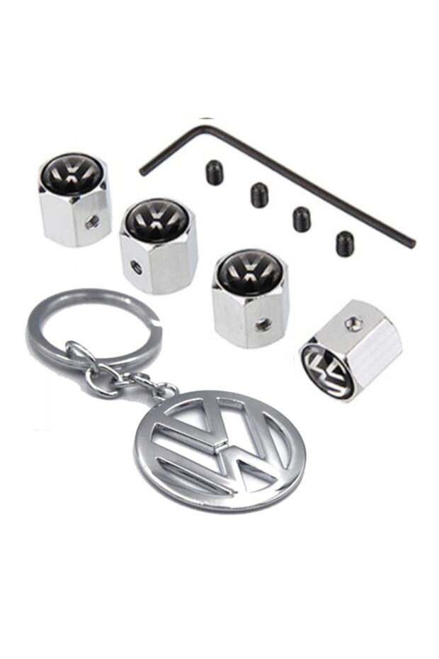 Volkswagen Bora R Logo Valve Cover Chrome Allen Model and Keychain