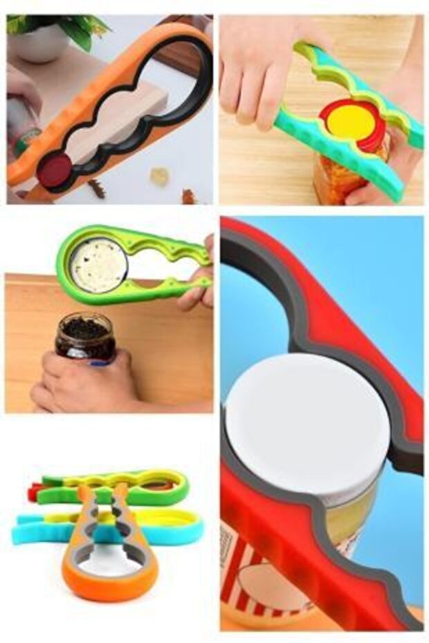 Practical Jar Lid Opener 4 Nodes 8 Stages Bottle Lid Opener Silicone Anti-Slip