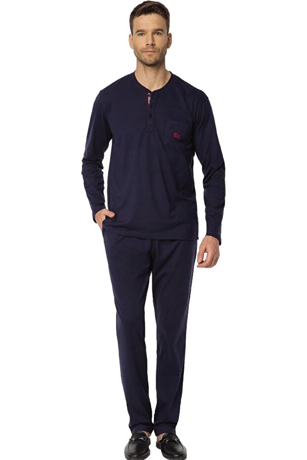 Combed Cotton Men's Pajama Suit 2053
