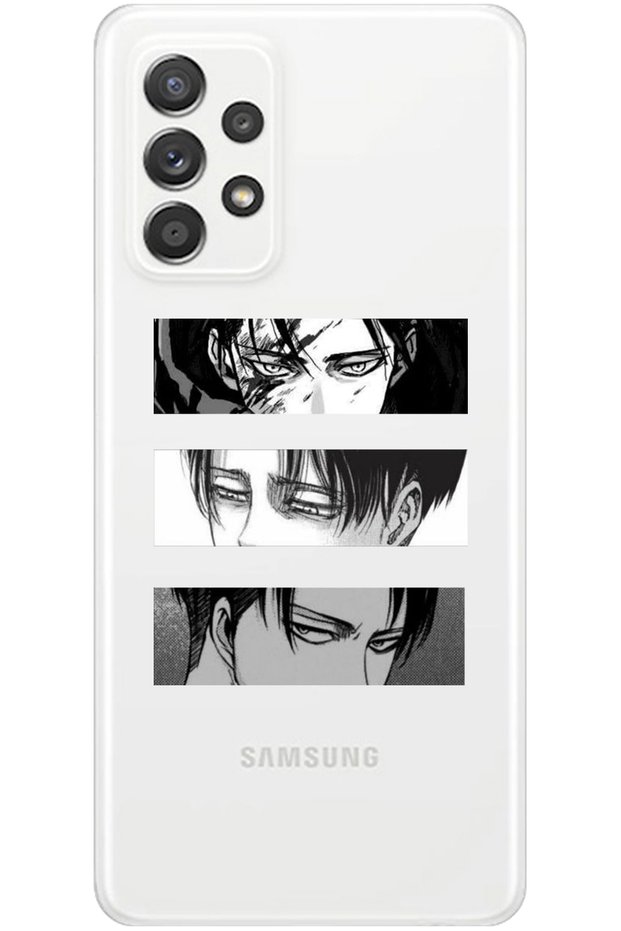 Samsung A72 Attack on Titan Patterned Transparent Silicone Phone Case
