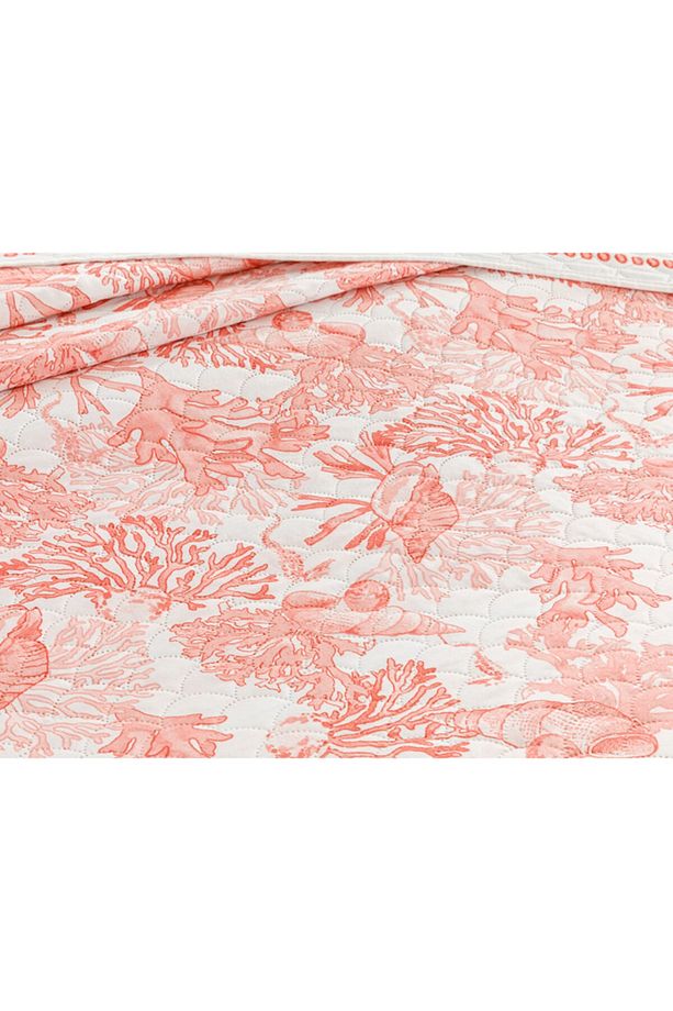 Coral Tek Kişilik Çift Taraflı Yatak Örtüsü 160x220 Cm Mercan - 4