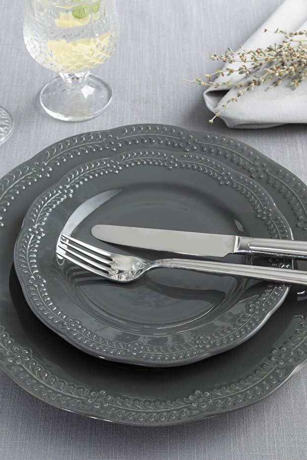 Vienna Porcelain Cake Plate 20 cm Anthracite