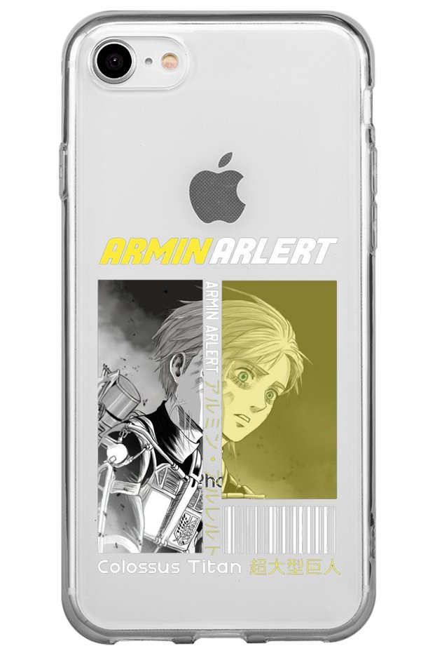 iPhone 7 Attack on Titan Patterned Transparent Silicone Phone Case