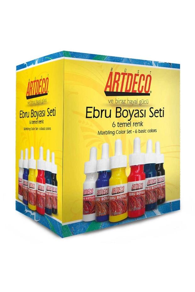 Ebru Boya Seti : 6 Temel Renk - 1