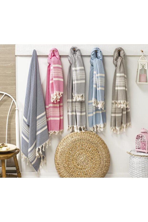 Straw Knitted Patterned Peshtemal - 3