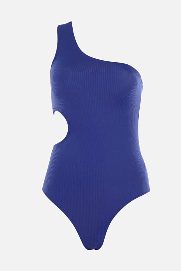 Saks Tek Omuz Cut Out Detaylı Dokulu Regular Mayo TBESS22MA0064 - 6