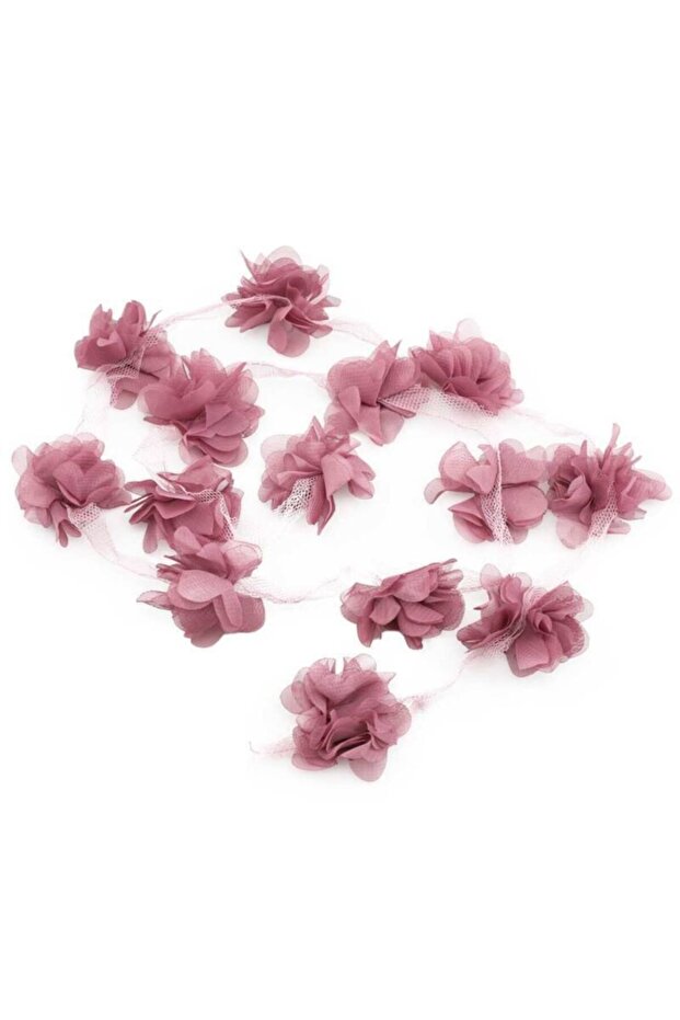 Laser Cut Ribbon Flower Dark Dusty Rose 1 Mt – Decorative Ribbon