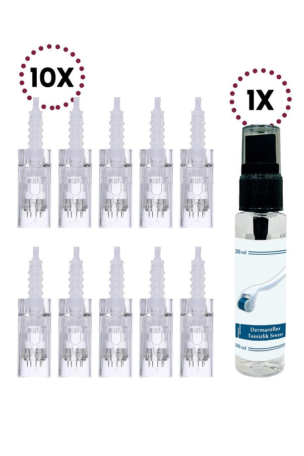 10 Adet 12 Pin Dermapen Igne Orijinal Dermapen Igne Kartuşu Beyaz Soketli A10-n2-mym-m5-m7 Model - 1