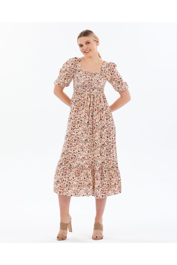 Φόρεμα ελαστικό βισκόζης - 1