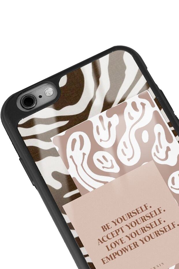 حافظة هاتف آيفون 6 بلس - 6s بلس بتصميم إيموجي زيبرا لامعة - 3