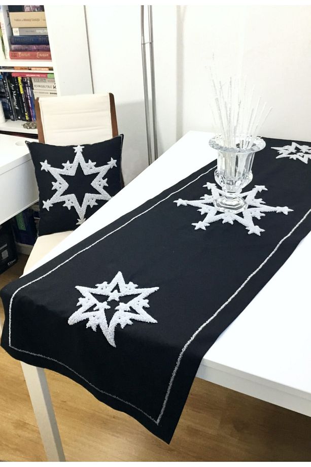Starry Punch Runner Ve Kırlent Set - 1
