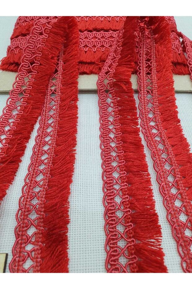 Ribbon Tassel Fringe Red 5 Meters