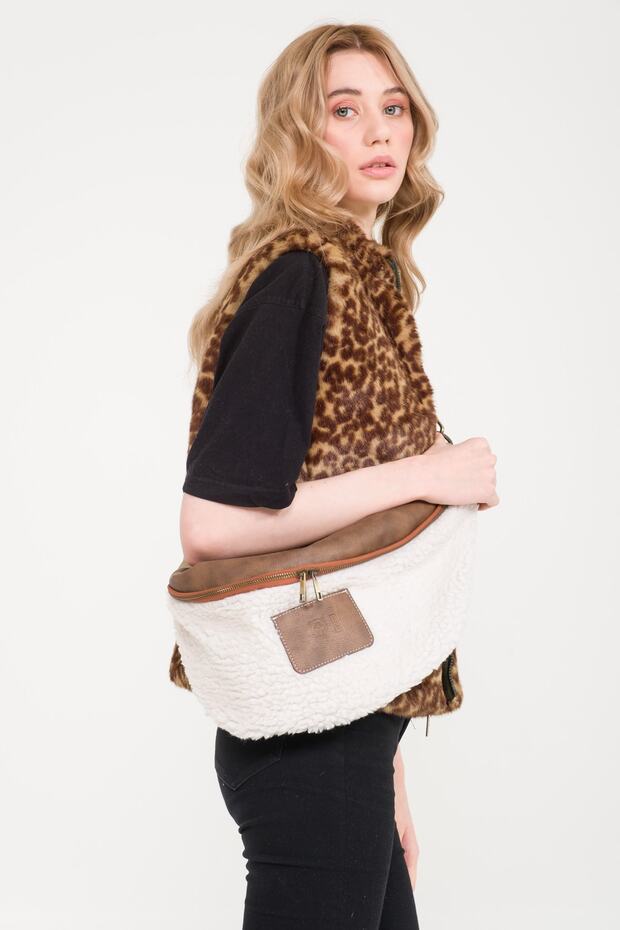 Krem Teddy Çanta - 1