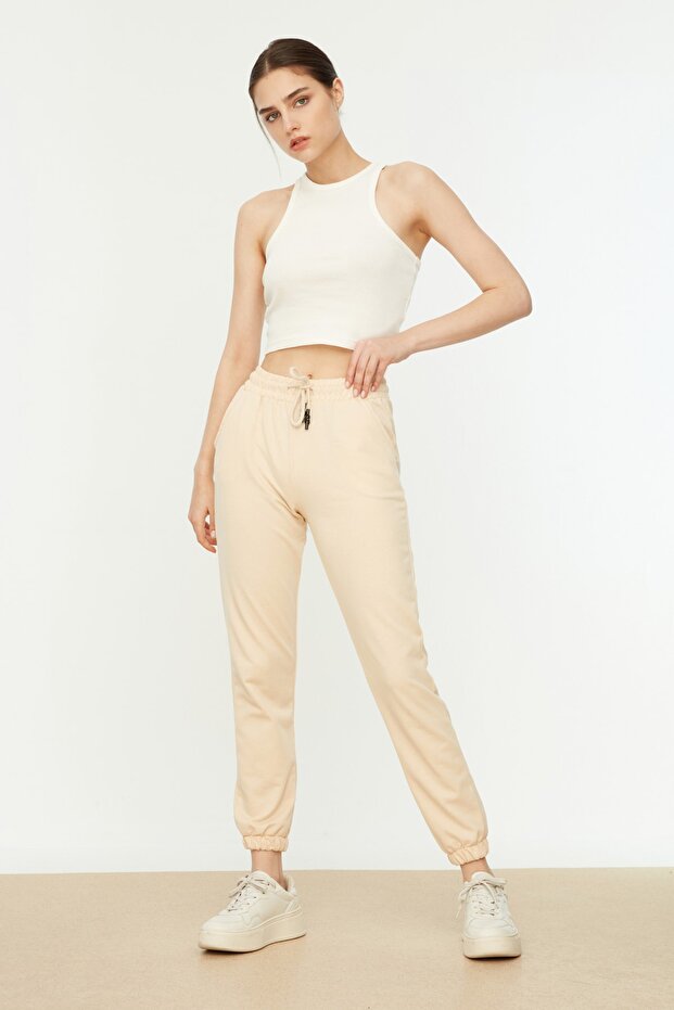 Basic Stone Color Jogger-Jogginghose – Taschen, gestrickt TWOAW21EA0066 - 2