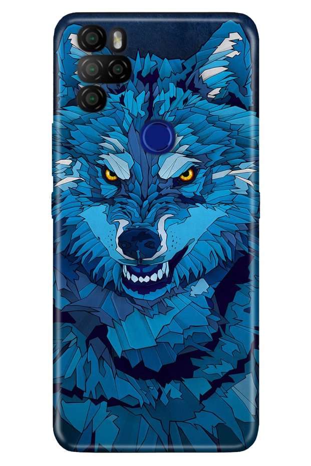 X300 X500 Compatible Case Tioserisi Illustrated Silicone Blue Drawing Wolf