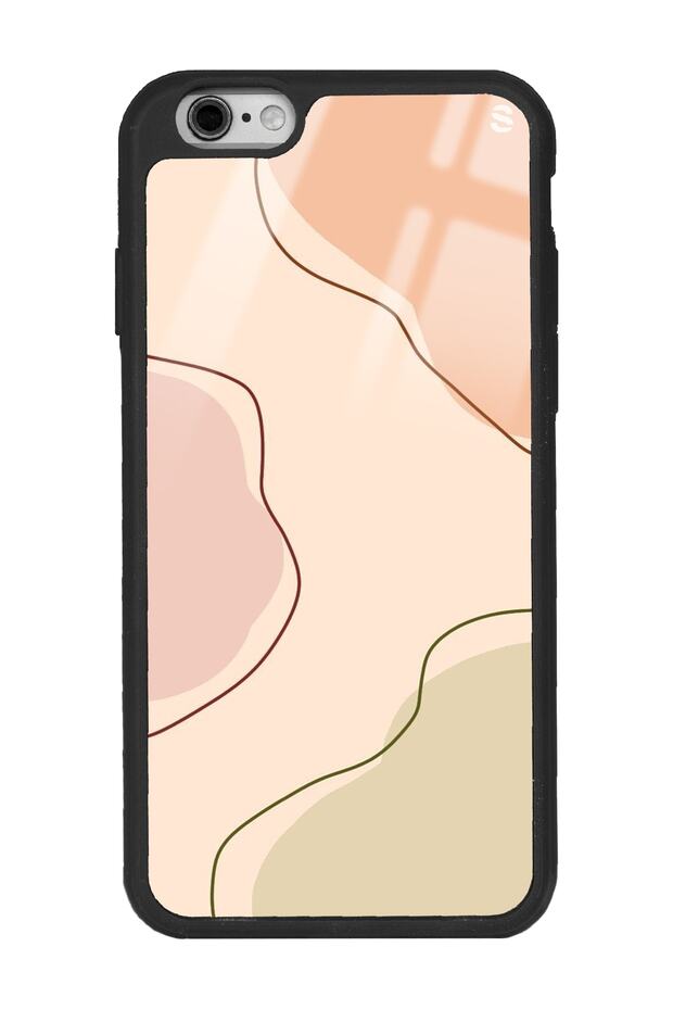 حافظة هاتف آيفون 6 بلس - 6s بلس بتصميم ألوان عارية لامعة