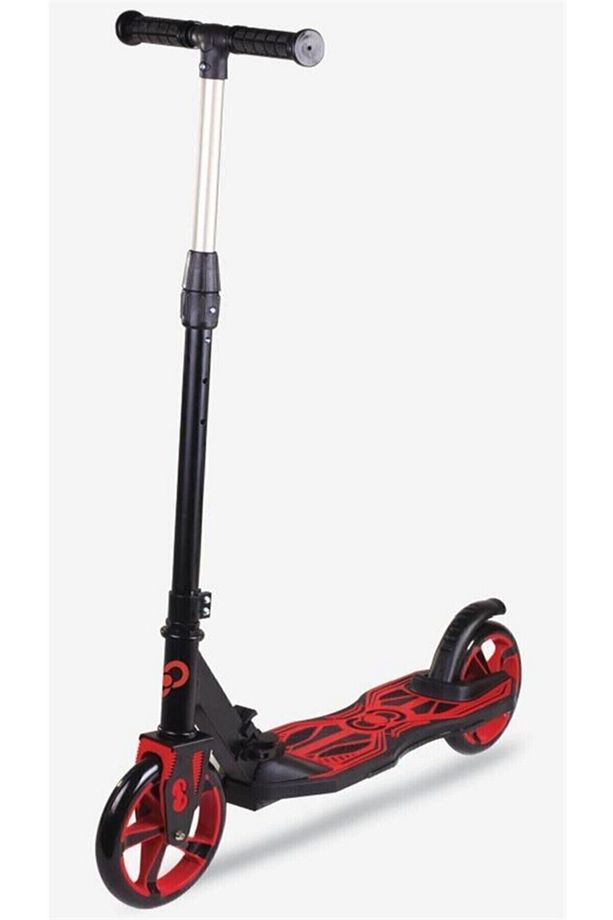 Katlanabilir 12 Yaş ve Üzeri 2 Dev Tekerlekli Frenli Katlanabilir Scooter Red Kırmızı 100 Kg Kırmız - 1