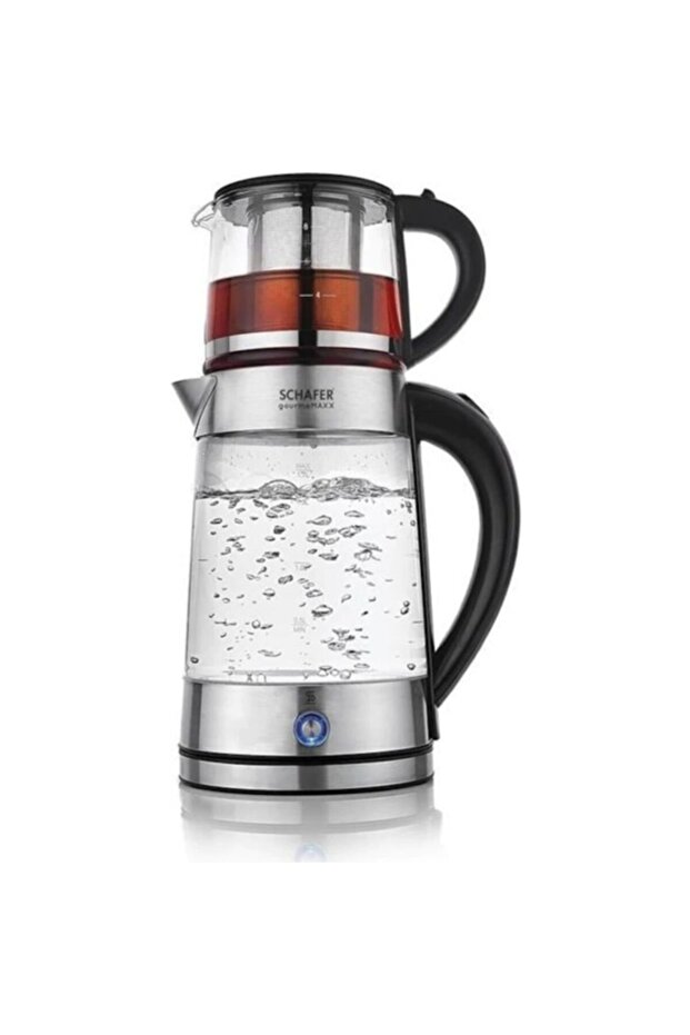 Gourmemaxx Cam Çay Makinesi Kettle 4 Parça - 1