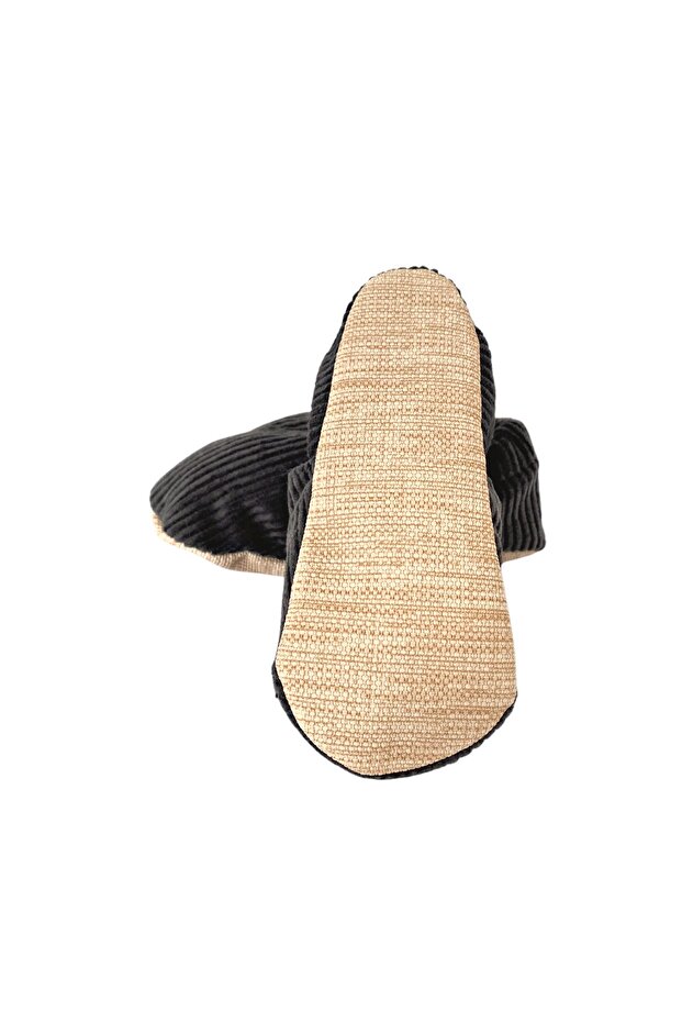 Gri Fitilli Kadife Pamuklu Kaydırmaz Ilk Adım Bebek Patik - 3