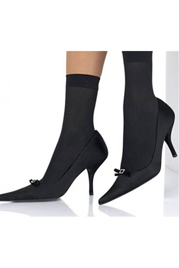 Women's Black 40 Denim Matte 6 Pieces Thick Sock Socks