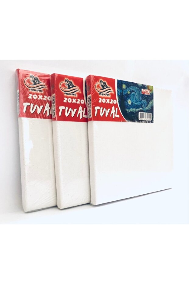Akrilik Boya 8'li 140ml + Aşkar 9'lu Tuval Seti - 5