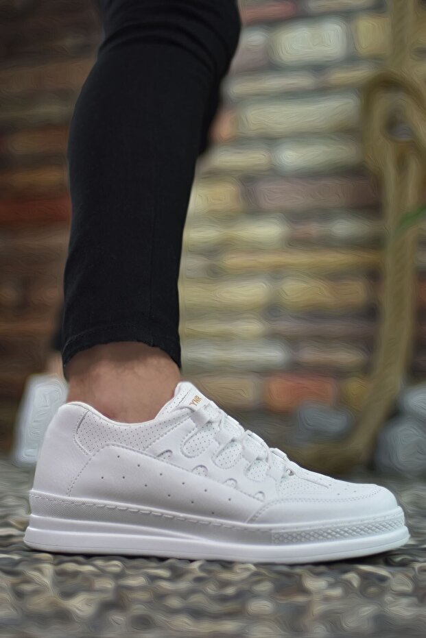Beyaz Erkek Sneaker - 4