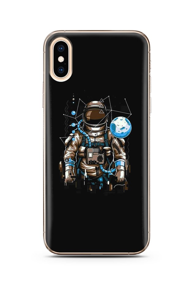 Space Astronaut Design Super Transparent Silicone Phone Case iPhone X