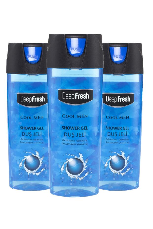 Pratik Kapaklı Erkek Duş Jeli Cool Men 3 X 500 ml - 1