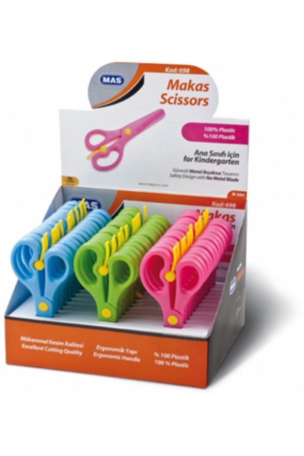 Student Scissors Blunt Tip Plastic Spring (36 PACK)698 - 2