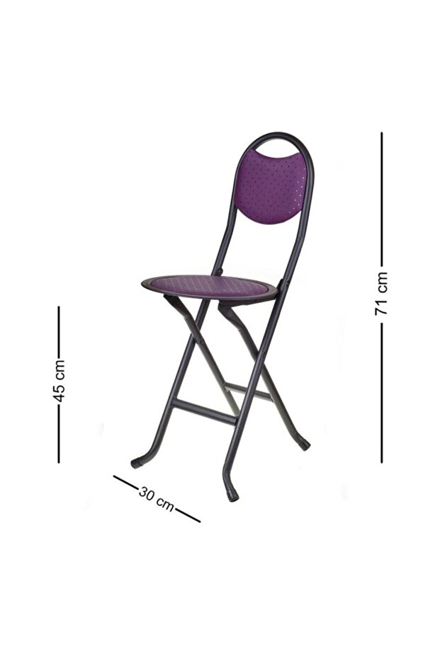 Mor Katlanır Portatif Sandalye - 2