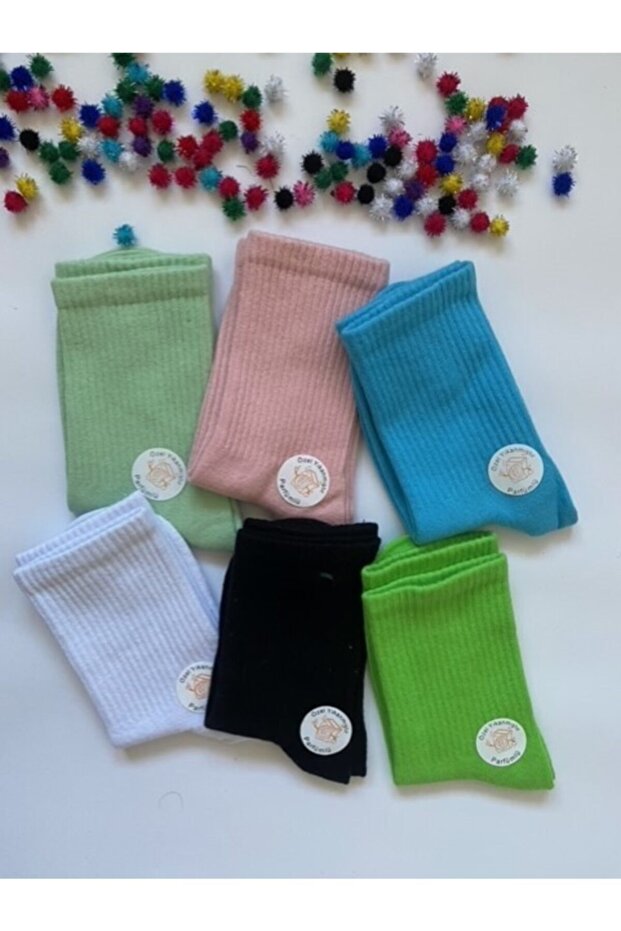 Women's Unisex 6-Piece Series Plain Perfumed College Tennis Socks Gh4552