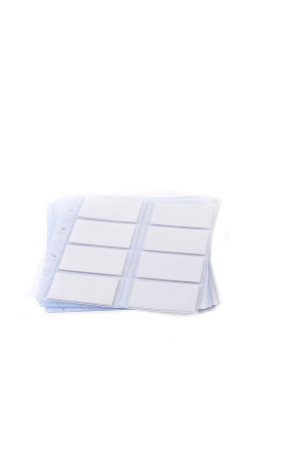 Business Card Album Refill 8 Rows 192 Card Holders 238 Transparent 22x25,5 Cm