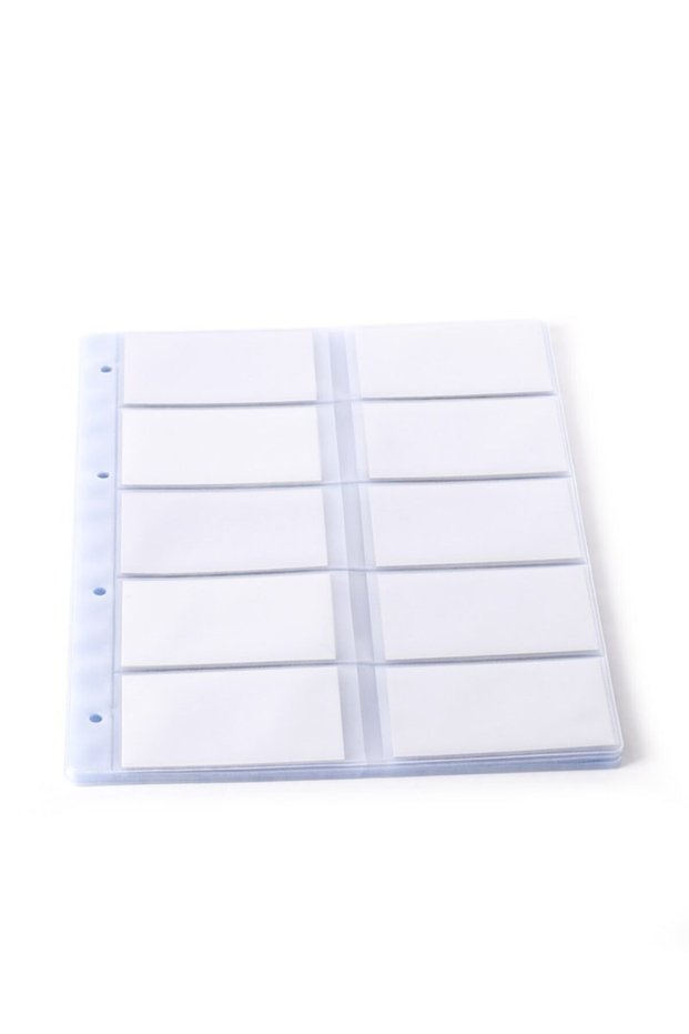 Business Card Album Refill 10 Rows 240 Card Holders 460 Transparent 21x30 Cm
