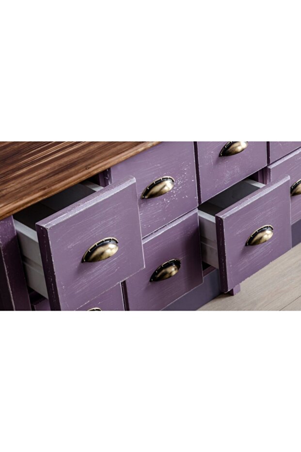 Salt Dresuar 8 Çekmeceli Mor - 3