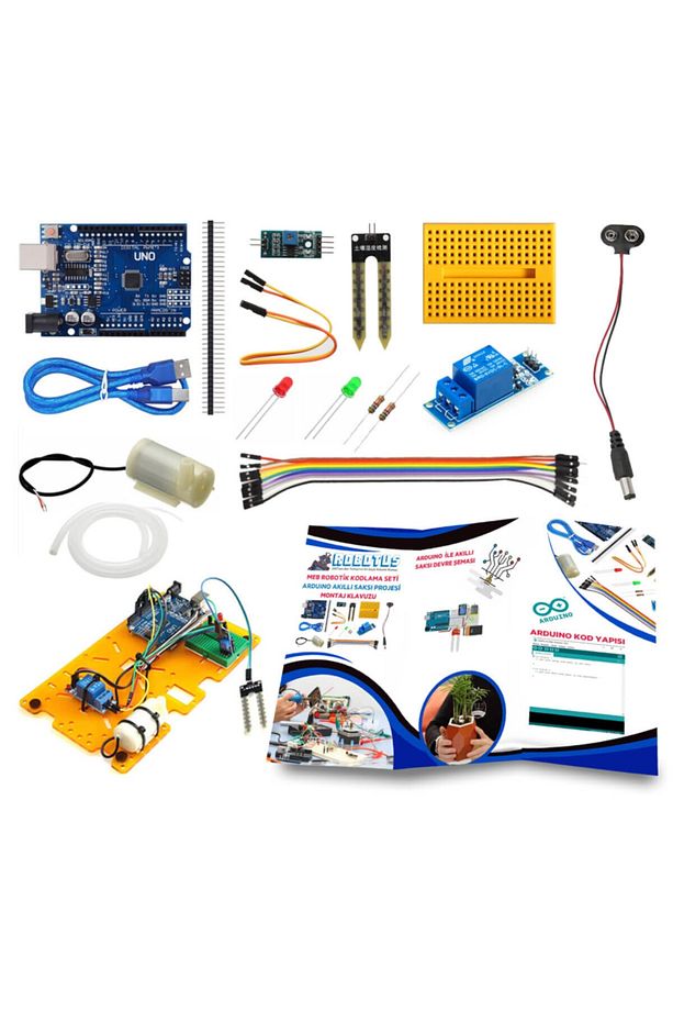 Arduino Ile Akıllı Saksı Proje Seti - Meb Robot Kodlama Dersi Hazırlık Seti No:2 - 1