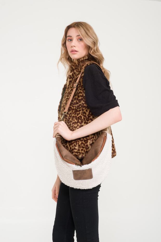 Krem Teddy Çanta - 6