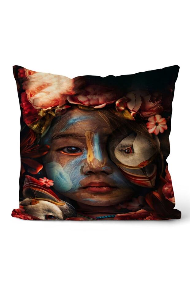 Double Sided Throw Pillow Cover Code: Kir3778 - 1