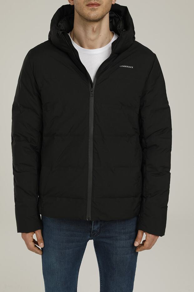 Sn22 Nolan Down Jacket 1p Siyah Erkek Kısa Kaban - 8