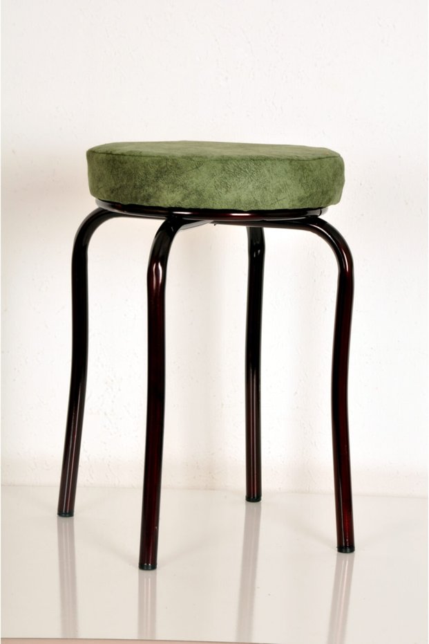 8 Pieces Green Erasable Fabric Claret Red Profile Octopus Stool Metal Stool Kitchen Stool