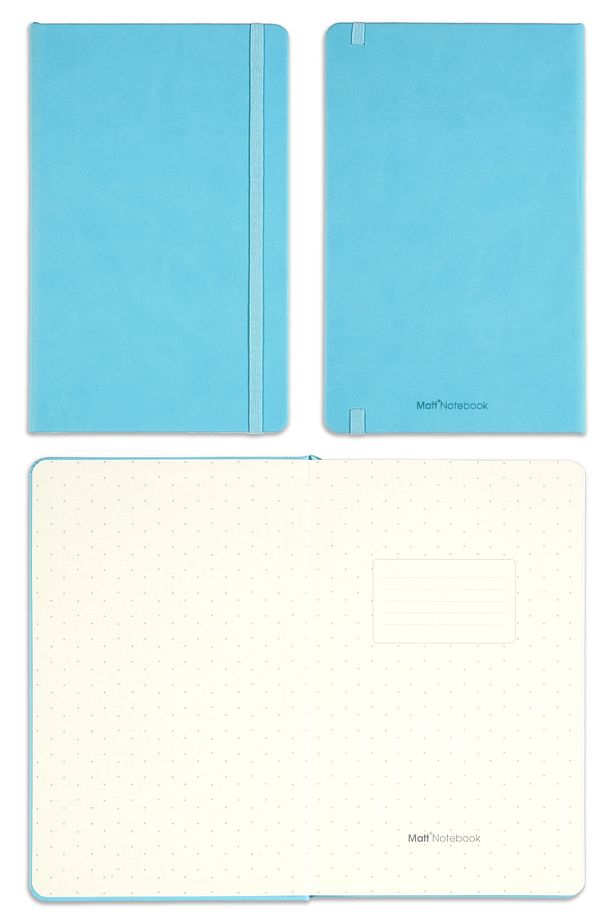 13x21 Lastikli Defter Noktalı Mavi. - 6