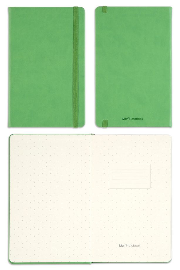 13x21 Lastikli Defter Düz Yeşil - 6