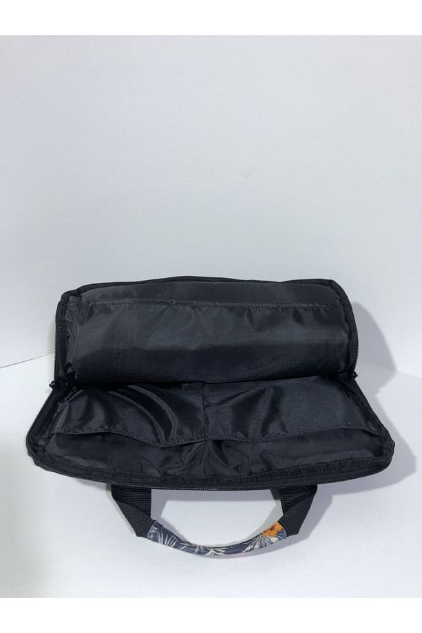 15.6'' Inç, Kot Görünümlü Çiçek Desen, Omuz Askılı Ve Çapraz Notebook Laptop Macbook Çantası - 4