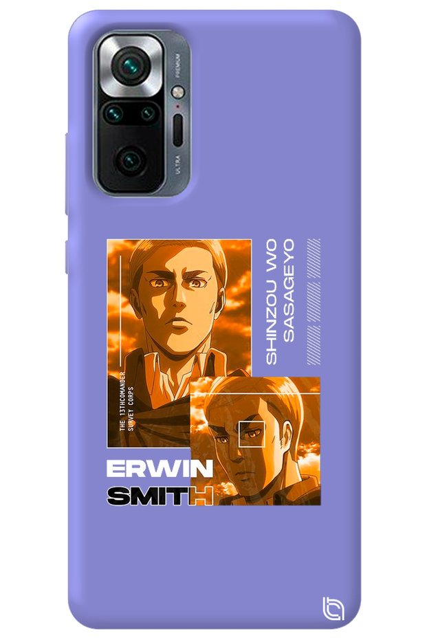 Xiaomi Redmi Note 10 Pro Lilac Premium Velvet Attack on Titan Patterned Silicone Phone Case