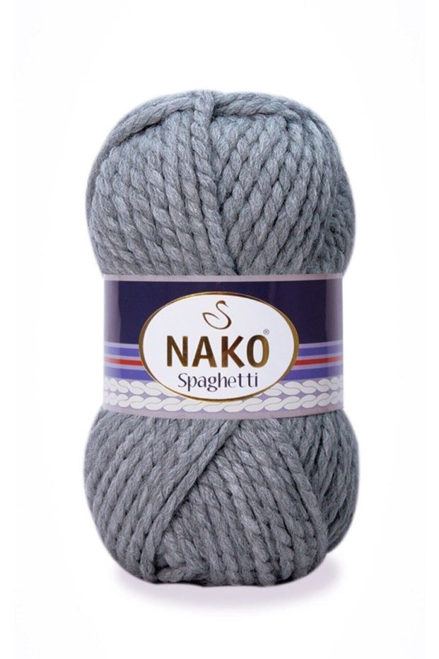 (5 Pieces) Spaghetti 790 Dark Gray Hand Knitting Yarns Vest Cardigan Yarn Scarf Sweater Beanie Yarn